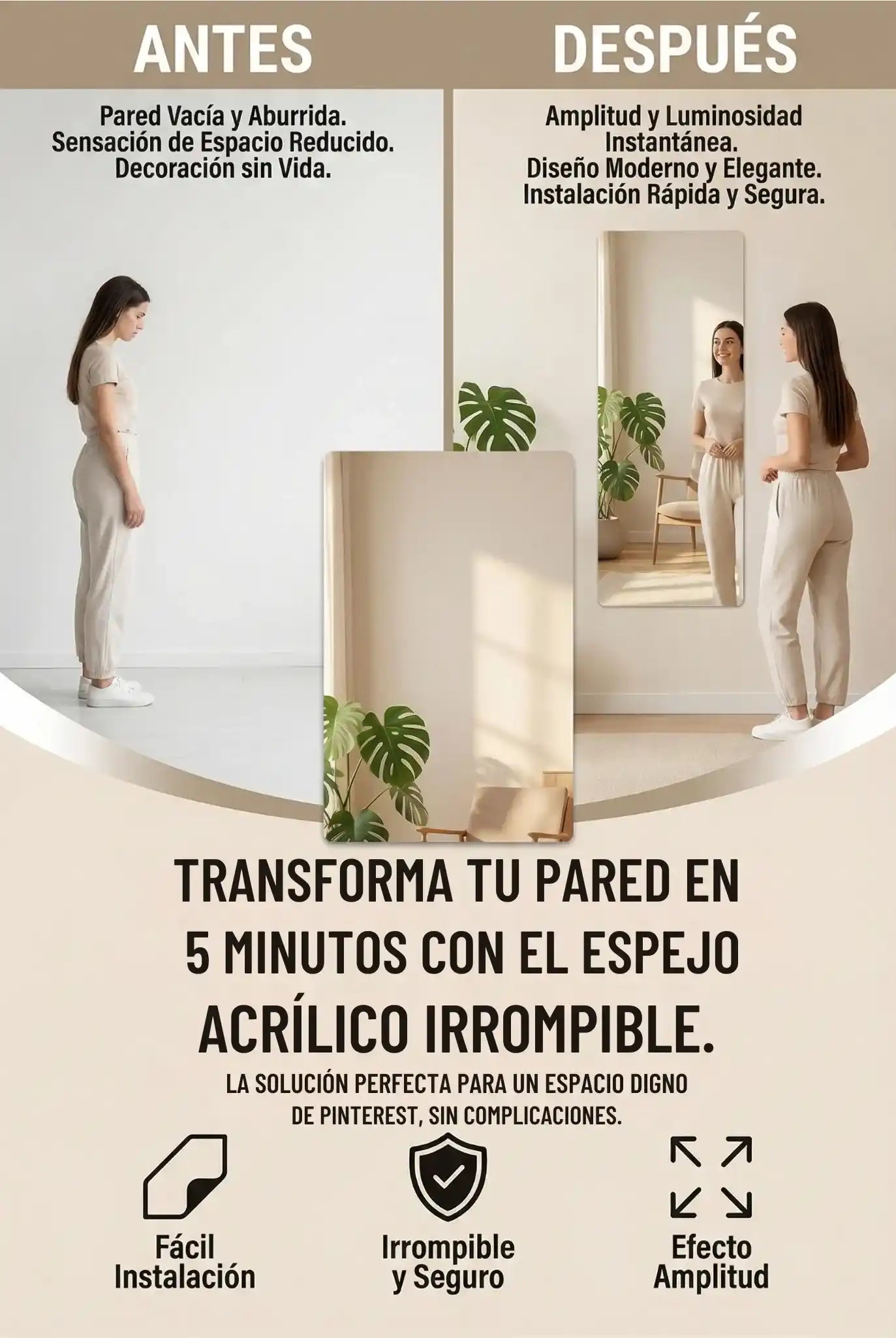 ESPEJO ADHESIVO ACRILICO WPC