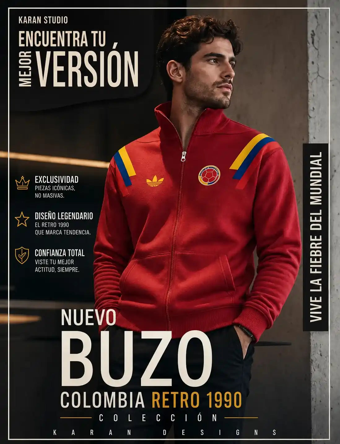 BUZO RETRO 1990 COLOMBIA