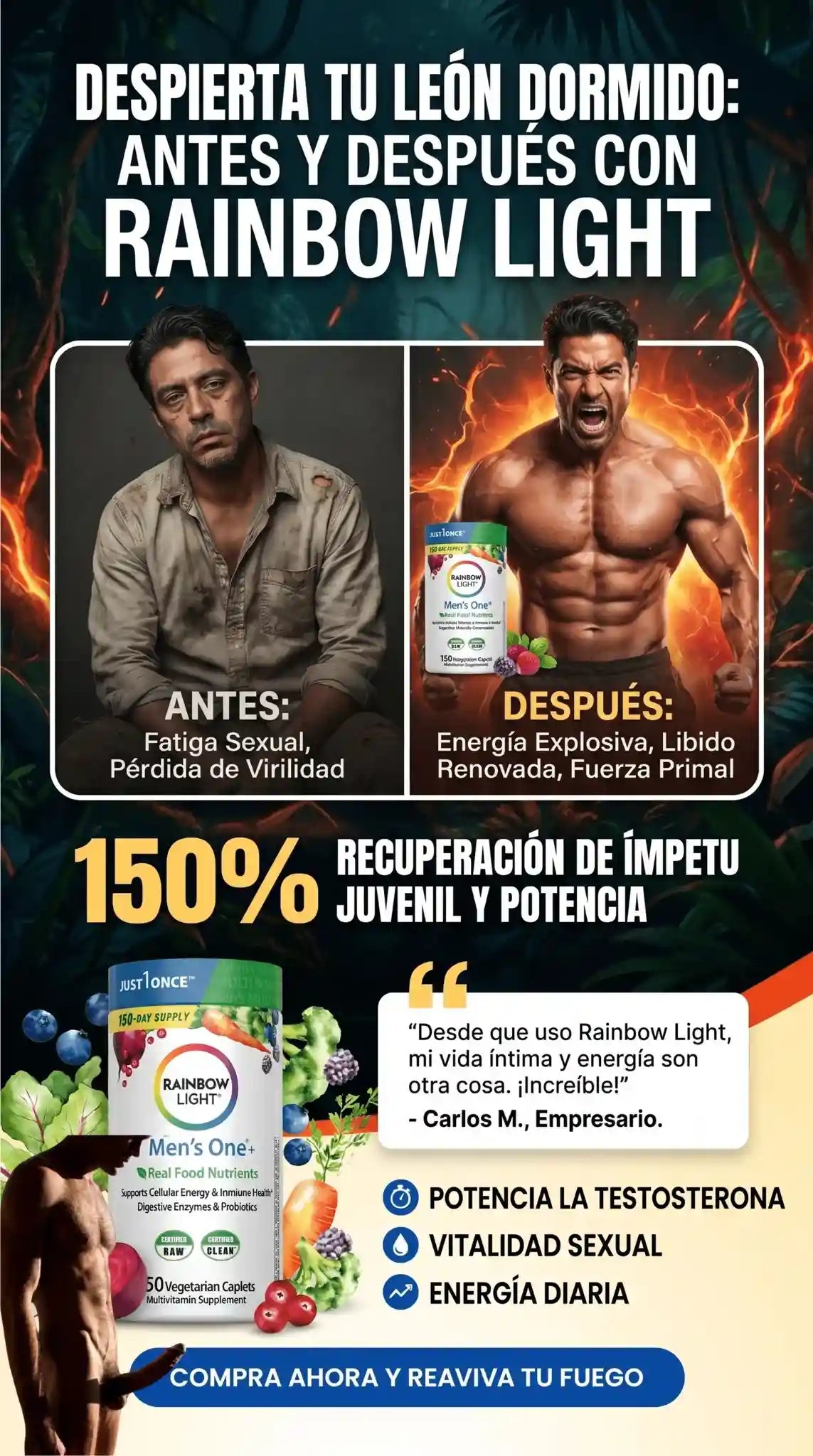 Rainbow Light- Multivitaminico para Hombres