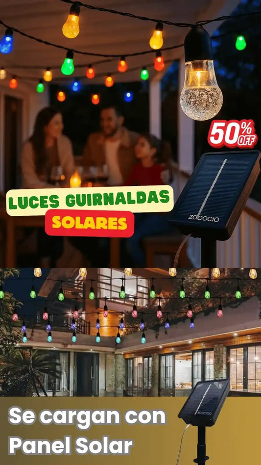 Guirnalda de bombillas solares x 50unidades|°