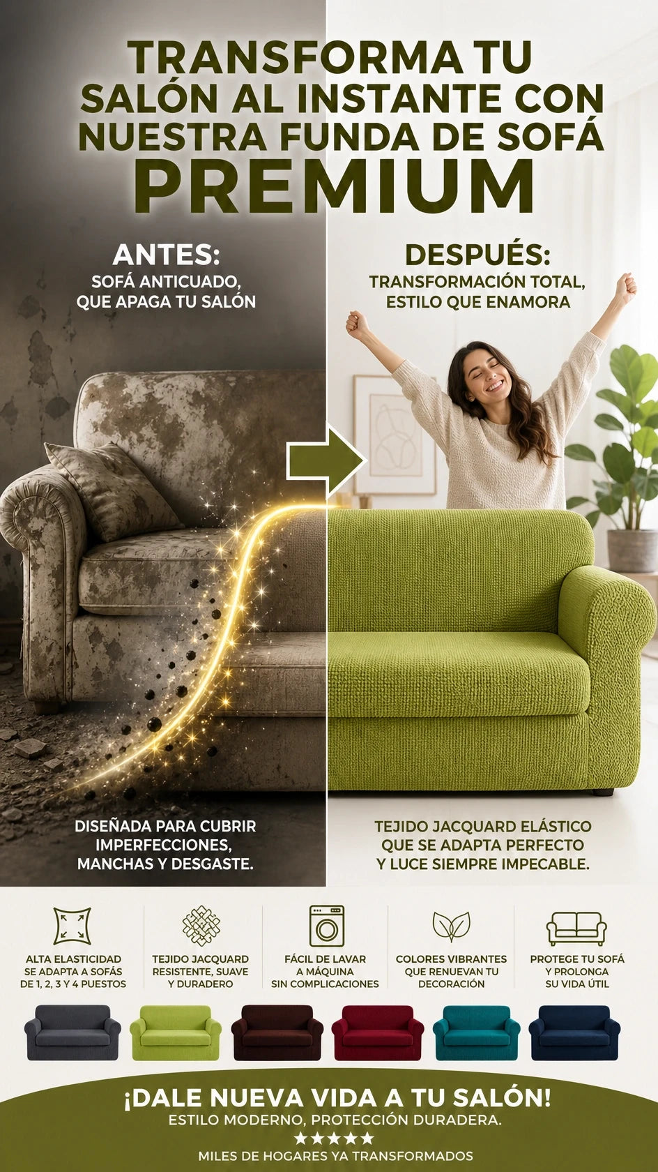 FUNDA PARA SOFA TEXTURIZADA ANTIFLUIDOS