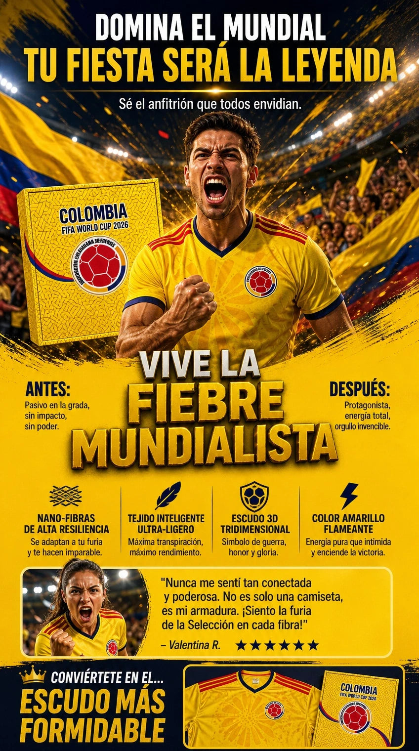 CAMISETA SELECCION COLOMBIA AUNTENTICA