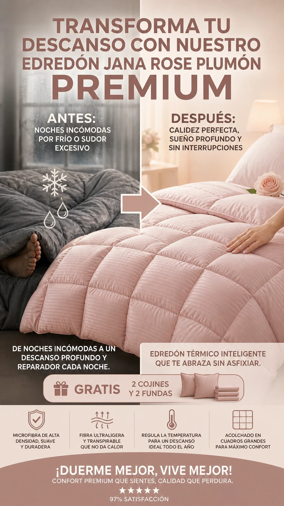 ACOLCHADO SUEÑO SOBRE NUBES