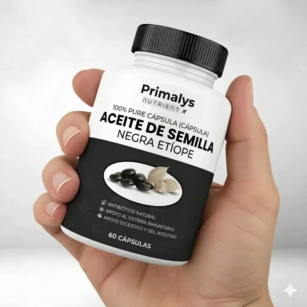 Aceite de Semilla Negra Etíope — La fórmula natural con 4,64% de timoquinona para tu equilibrio interno.